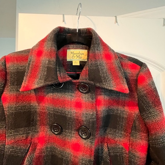 Maralyn and Me Women's Red and Black Plaid Jacket - Picture 4 of 9